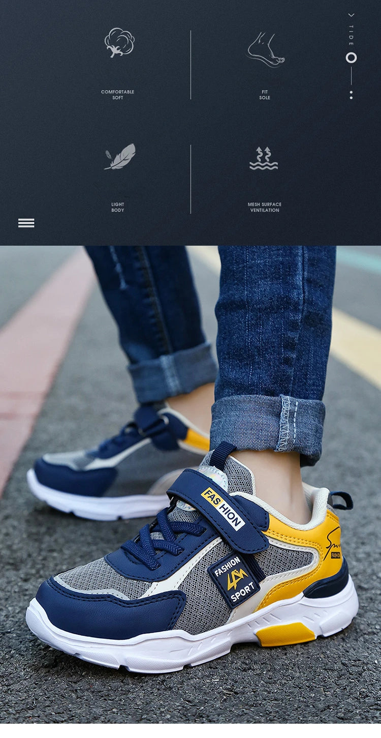 All Seasons Kids' Sneakers Children's Fashion Sports Shoes Boys' Running Leisure Breathable Outdoor Shoes Lightweight Breathable