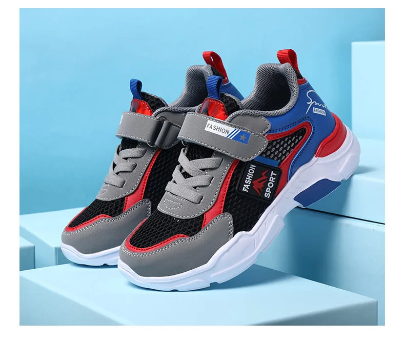 Single Net Children's Shoes Boys Sneakers Summer Breathable Non-slip Surface Girls Casual Tennis Sports Running Outdoor Shoes
