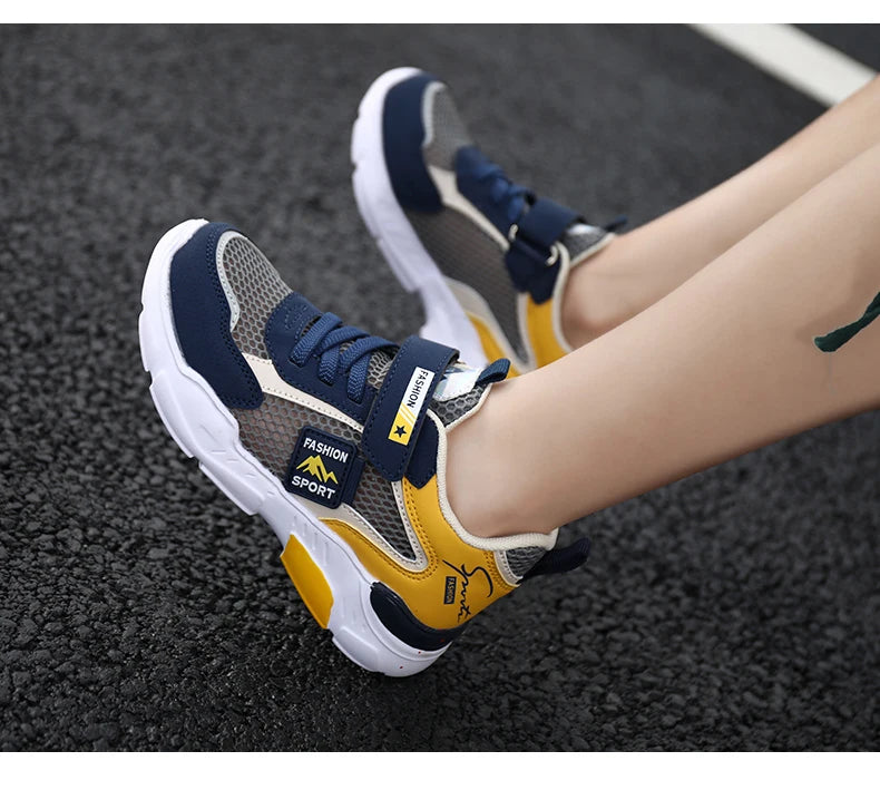 Single Net Children's Shoes Boys Sneakers Summer Breathable Non-slip Surface Girls Casual Tennis Sports Running Outdoor Shoes