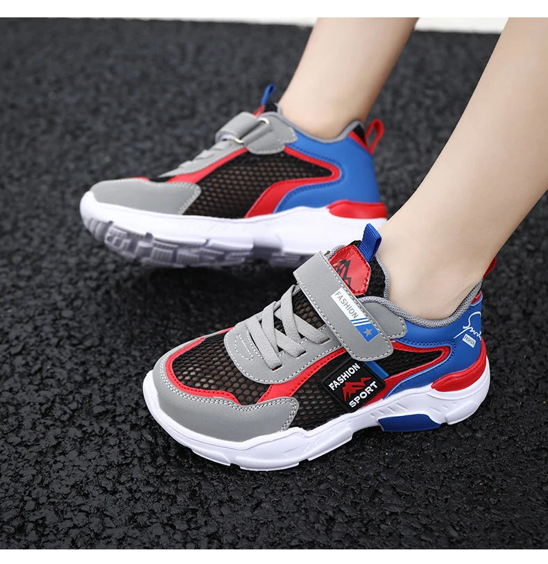 Single Net Children's Shoes Boys Sneakers Summer Breathable Non-slip Surface Girls Casual Tennis Sports Running Outdoor Shoes
