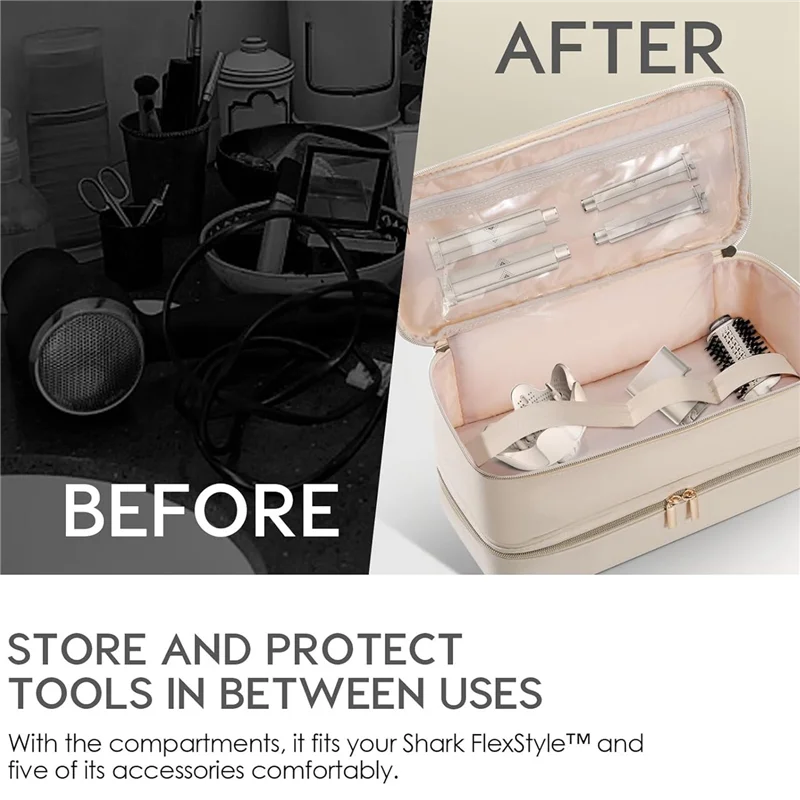 A44F-Doyosh Carrying Case For Shark Flex Style, Case Compatible With Shark/Dyson Hair Dryer, Portable Double-Layer Travel Bag