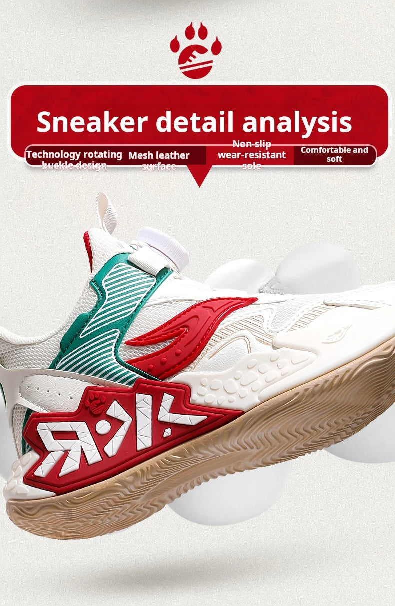 High Quality Children's Sneakers Boys Basketball Shoes Breathable Running Sports Shoes Outdoor Non-slip Kids Basket Trainers