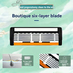 6-layer razor blade, men's stainless steel blade, classic water washed razor, sharp blade for clean shaving