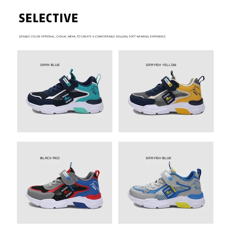 Single Net Children's Shoes Boys Sneakers Summer Breathable Non-slip Surface Girls Casual Tennis Sports Running Outdoor Shoes