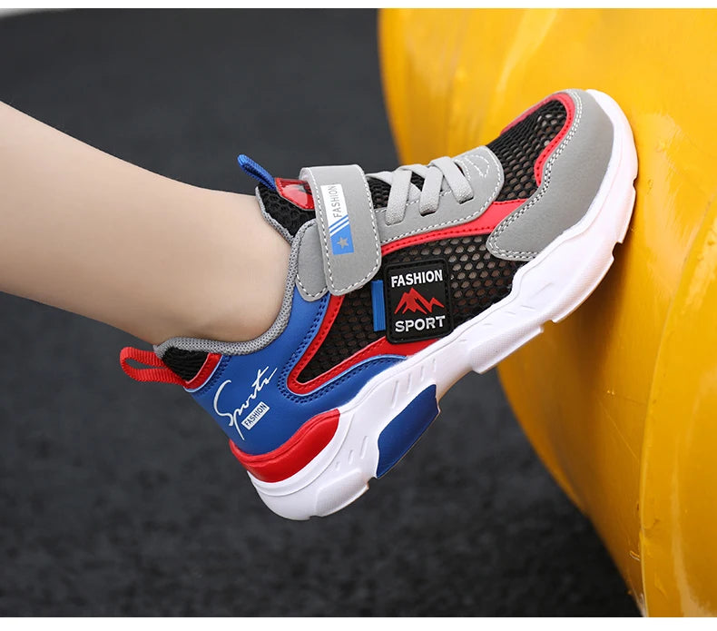 Single Net Children's Shoes Boys Sneakers Summer Breathable Non-slip Surface Girls Casual Tennis Sports Running Outdoor Shoes