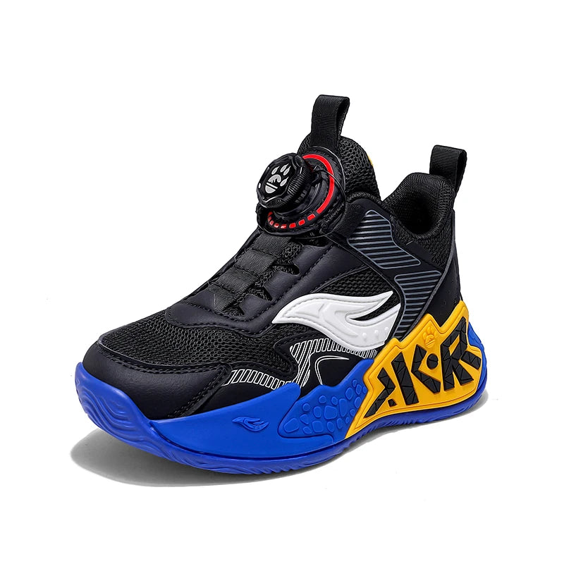 High Quality Children's Sneakers Boys Basketball Shoes Breathable Running Sports Shoes Outdoor Non-slip Kids Basket Trainers