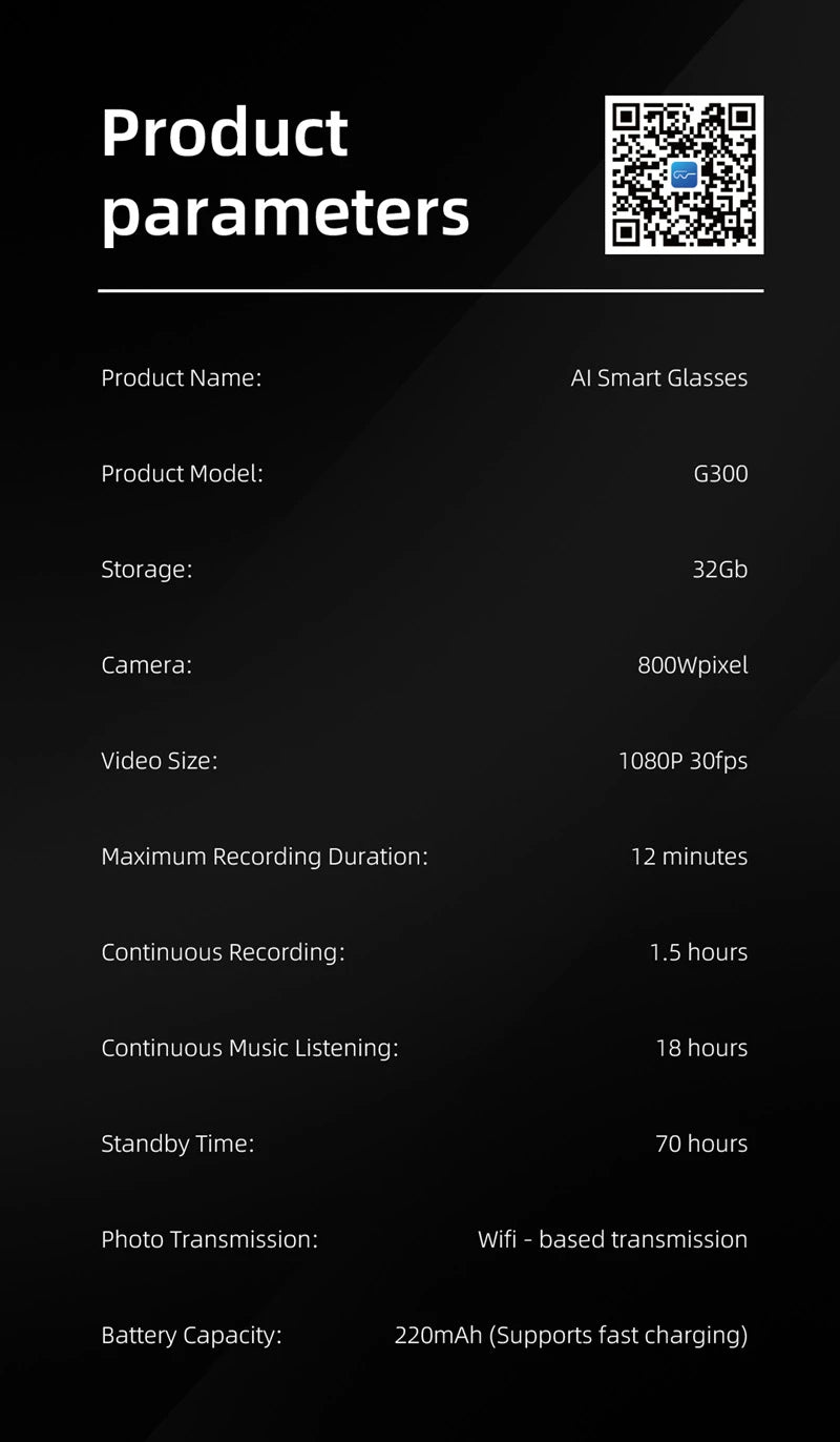 Xiaomi 4k Smart AI Bluetooth Glasses HD 800W pixel Shooting Waterproof Camera Photo Video Voice Call Translation Smart Glasses
