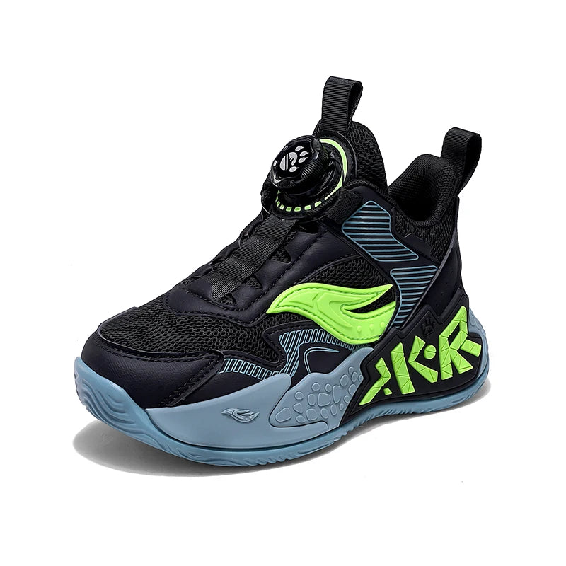 High Quality Children's Sneakers Boys Basketball Shoes Breathable Running Sports Shoes Outdoor Non-slip Kids Basket Trainers