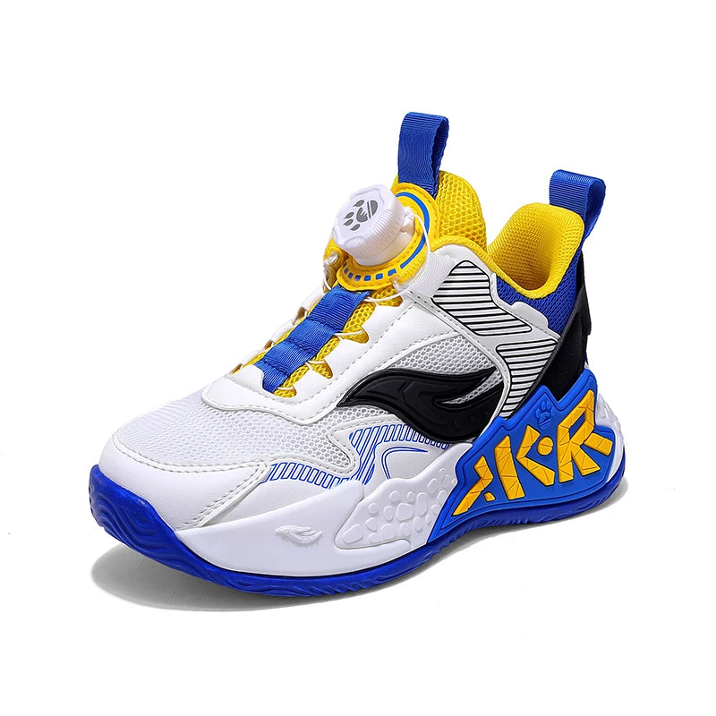 High Quality Children's Sneakers Boys Basketball Shoes Breathable Running Sports Shoes Outdoor Non-slip Kids Basket Trainers