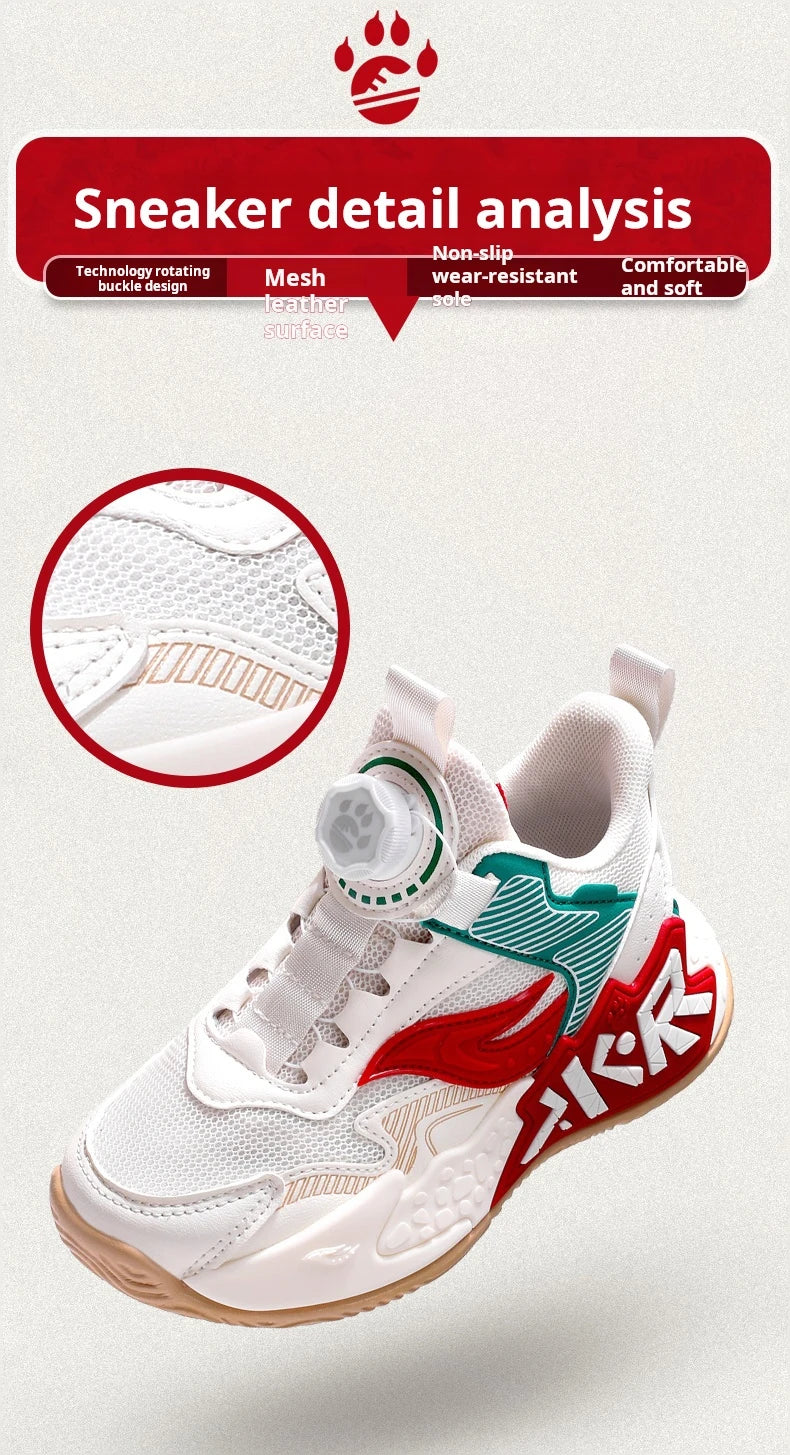 High Quality Children's Sneakers Boys Basketball Shoes Breathable Running Sports Shoes Outdoor Non-slip Kids Basket Trainers