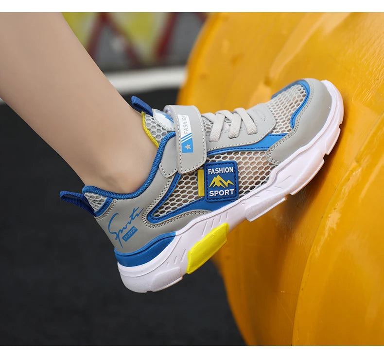 Single Net Children's Shoes Boys Sneakers Summer Breathable Non-slip Surface Girls Casual Tennis Sports Running Outdoor Shoes