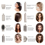 New Folding Hair Dryer Negative Ion Home Hot Air Comb Set Wind Salon Hair Styler Tool Professional Hair Dryer EU Plug,A