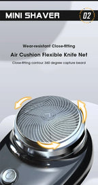 2025 Upgraded MNI Men's Shaver - IPX7 USB-C Fast Charge, 9000RPM Wet&Dry Trimmer shaving machine for men back razor