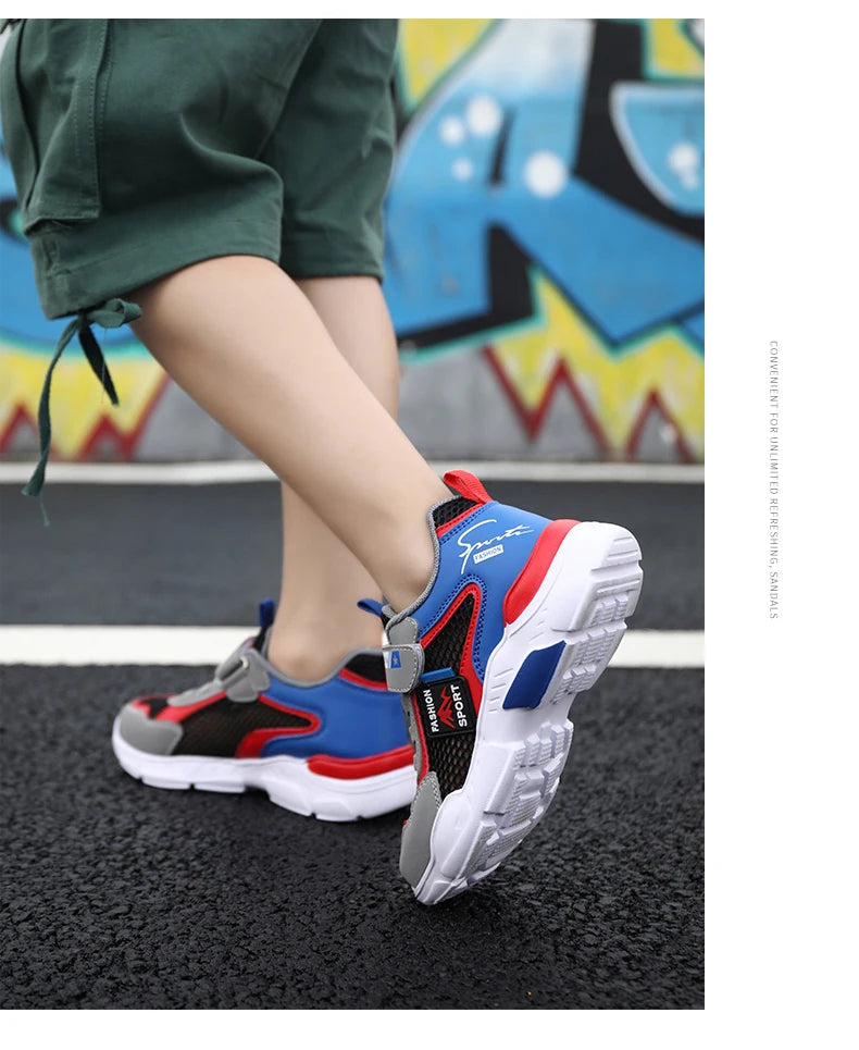 Single Net Children's Shoes Boys Sneakers Summer Breathable Non-slip Surface Girls Casual Tennis Sports Running Outdoor Shoes