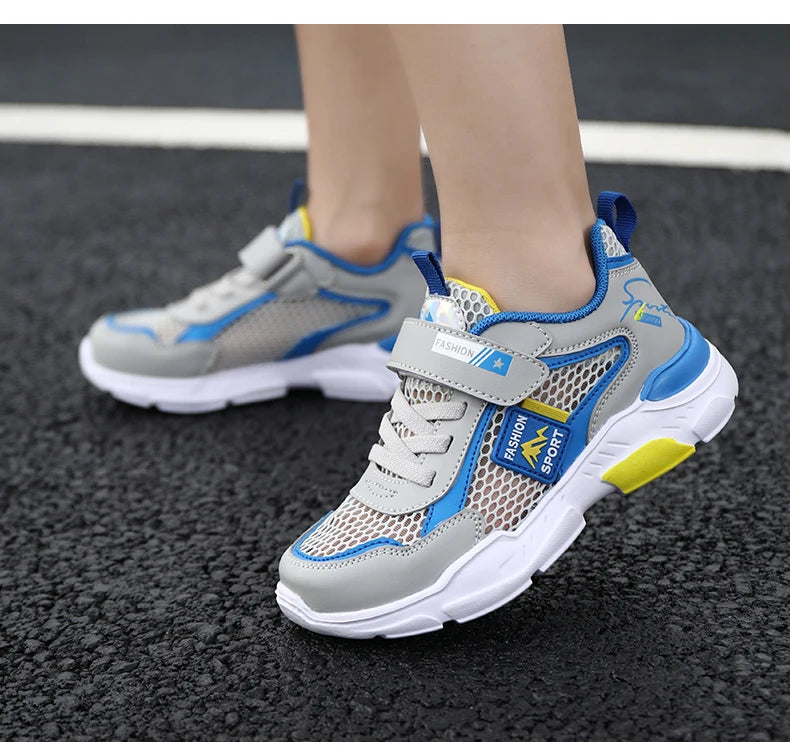 Single Net Children's Shoes Boys Sneakers Summer Breathable Non-slip Surface Girls Casual Tennis Sports Running Outdoor Shoes