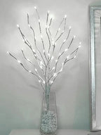 1 PC White Birch Branch Lights Battery Operated 20 LED Fairy Lights Willow Branches for Home Bedroom Inside Outdoor Decoration
