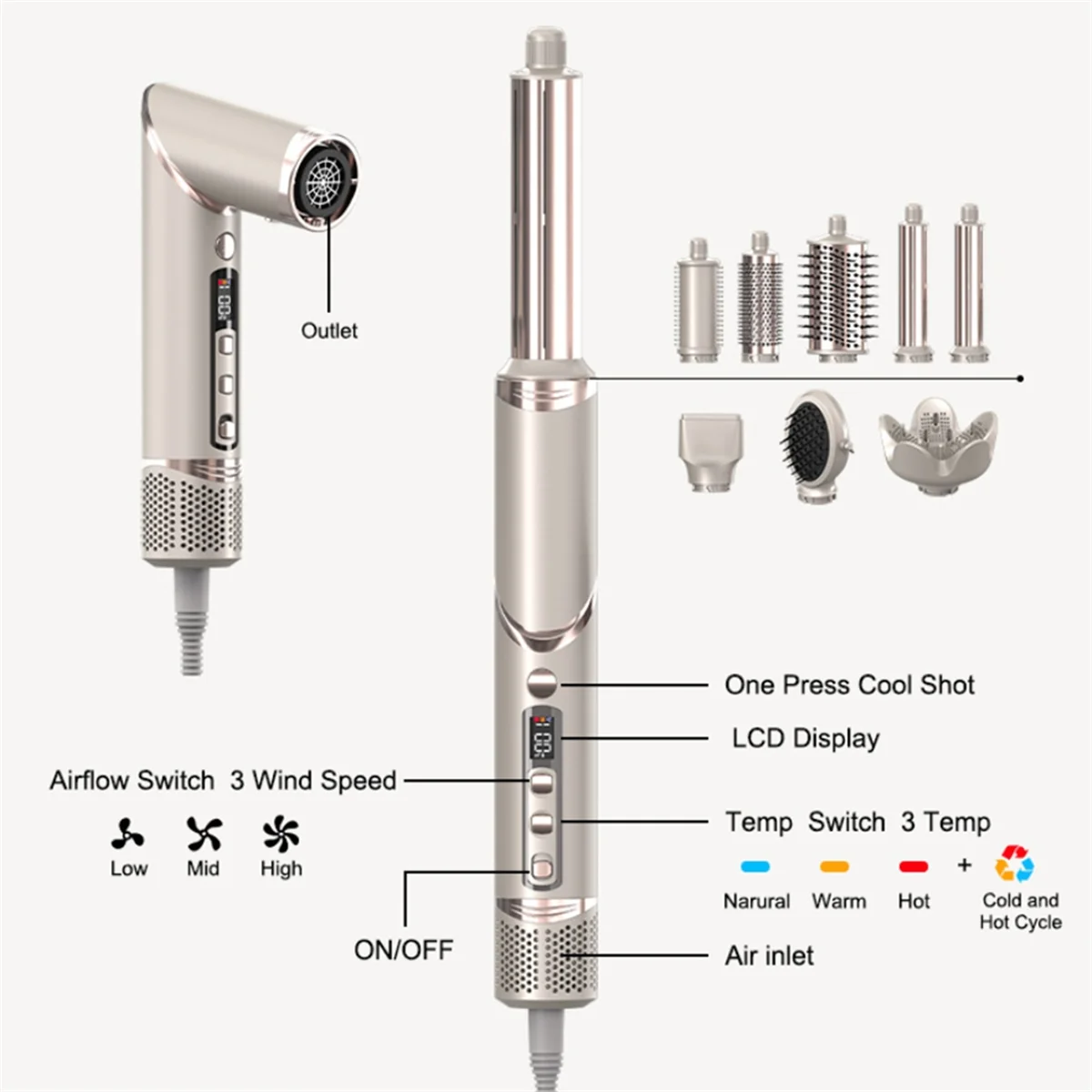 New Folding Hair Dryer Negative Ion Home Hot Air Comb Set Wind Salon Hair Styler Tool Professional Hair Dryer EU Plug,A