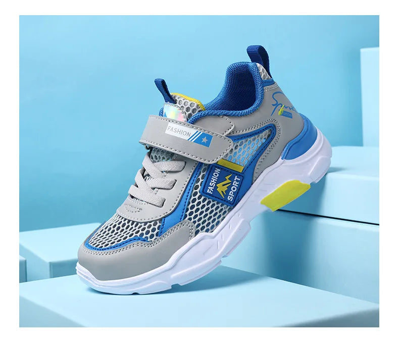 Single Net Children's Shoes Boys Sneakers Summer Breathable Non-slip Surface Girls Casual Tennis Sports Running Outdoor Shoes