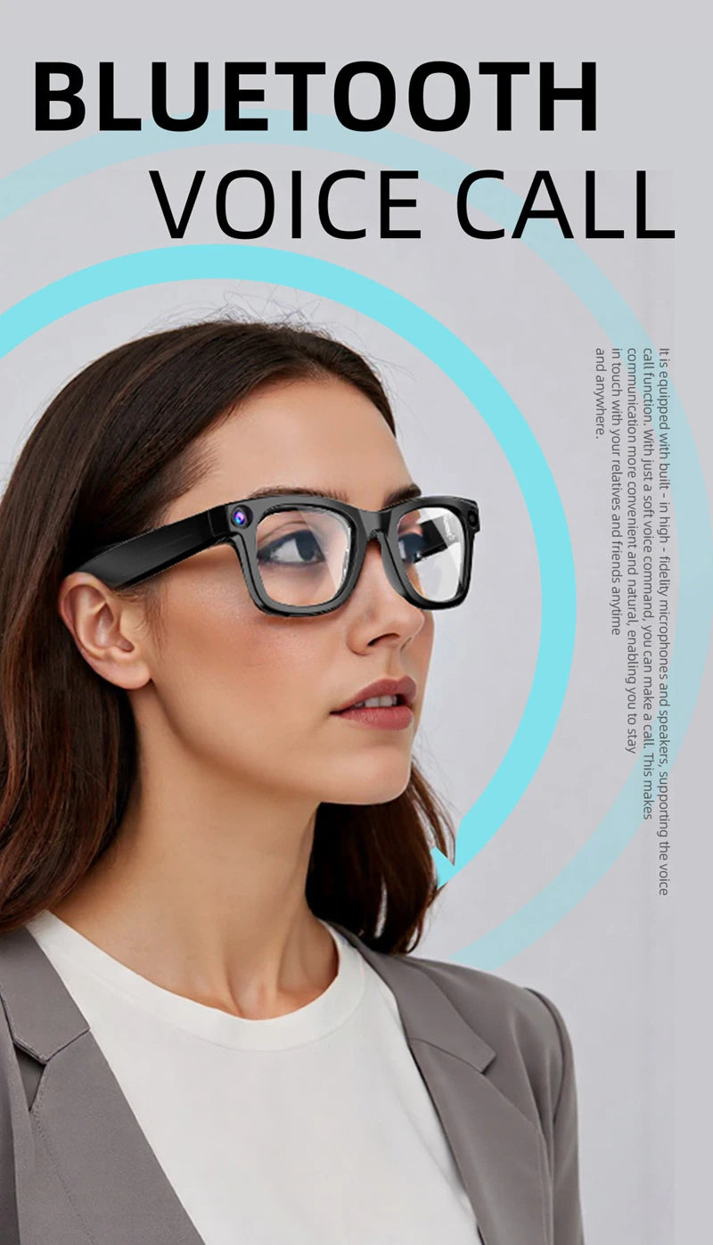 Xiaomi 4k Smart AI Bluetooth Glasses HD 800W pixel Shooting Waterproof Camera Photo Video Voice Call Translation Smart Glasses