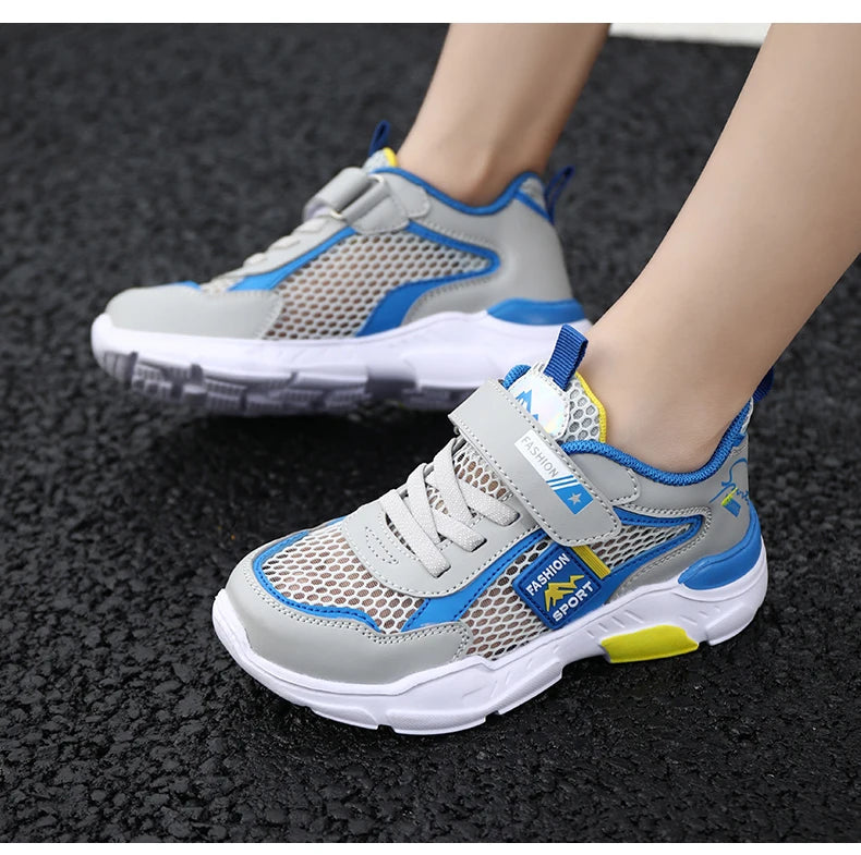 Single Net Children's Shoes Boys Sneakers Summer Breathable Non-slip Surface Girls Casual Tennis Sports Running Outdoor Shoes