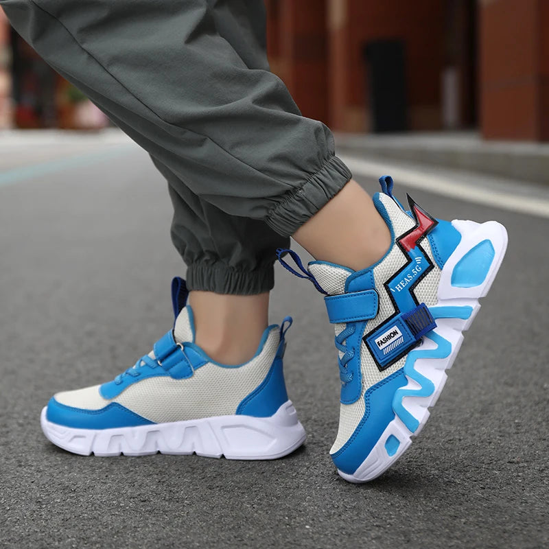 Cartoon Kids Boys Basketball Shoes Soft Sole Sneaker Outdoor Children Sports Running Shoes Non-slip Breathable Walking Sneaker