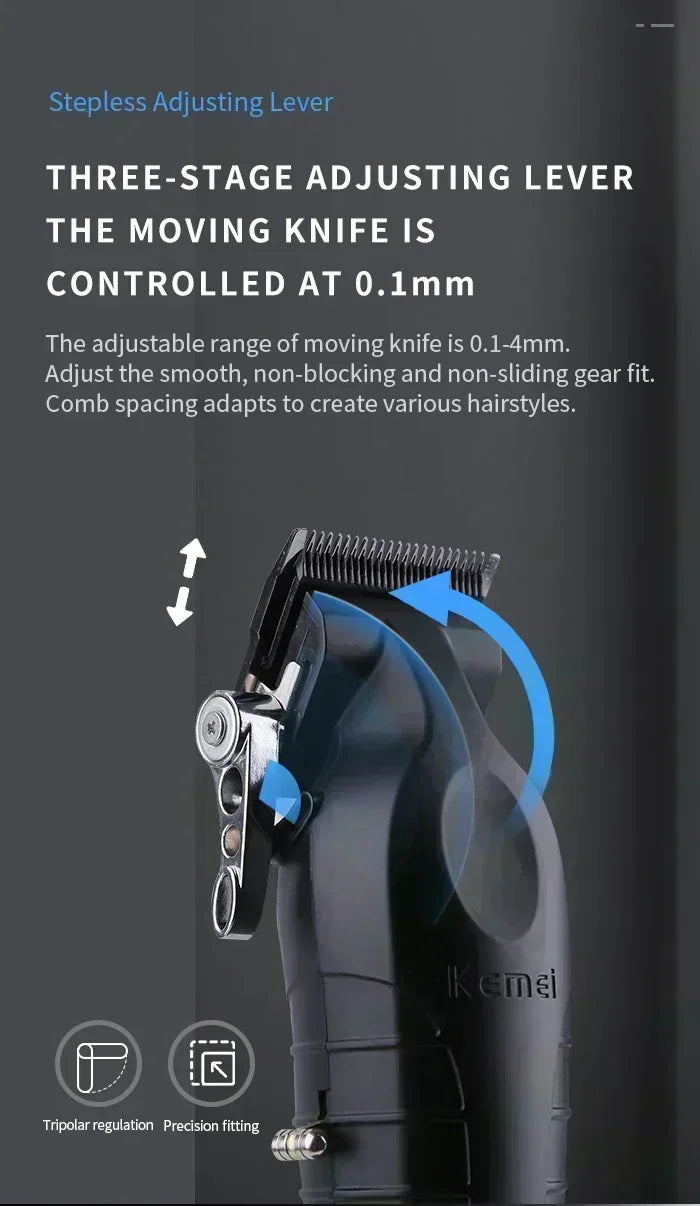 Kemei Hair Clipper Kit KM-2296 KM-2299 KM-1102 Men's Electric Hair Trimmer Machine Professional Hair Cutting Machine Clipper