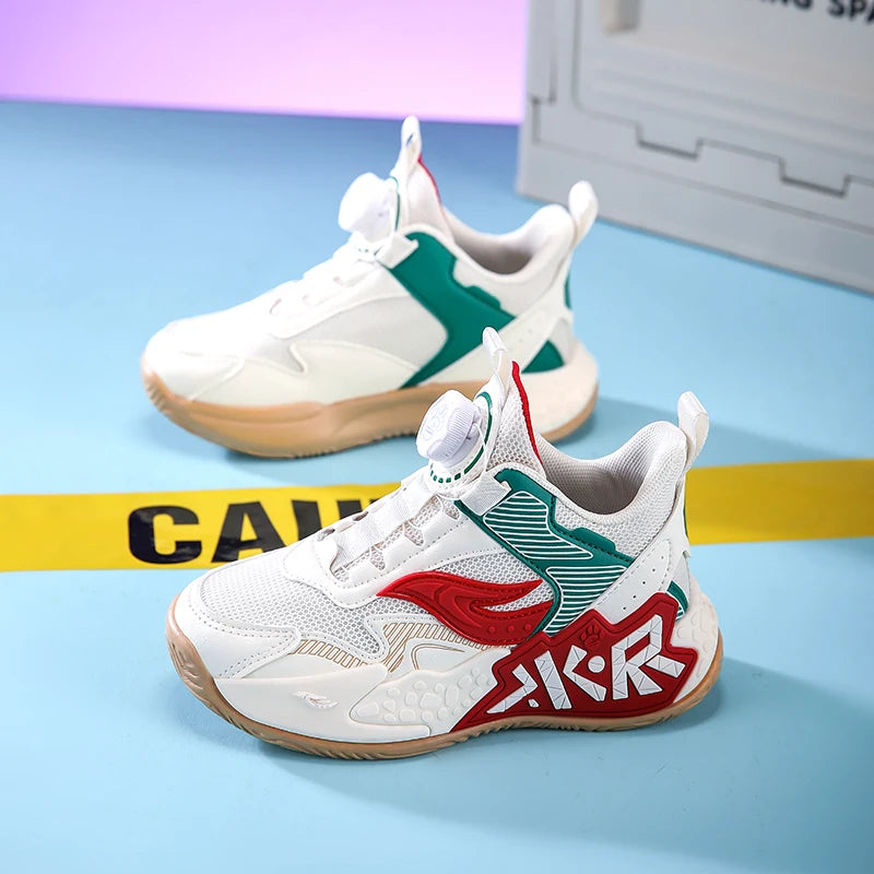 High Quality Children's Sneakers Boys Basketball Shoes Breathable Running Sports Shoes Outdoor Non-slip Kids Basket Trainers