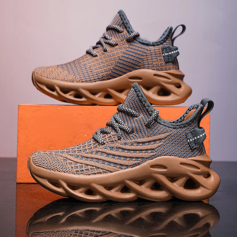 New Mesh Kids Running Shoes Outdoor Youngsters Teens Casual Walking Student Fashion Sneakers Breathable Soft Children Sports