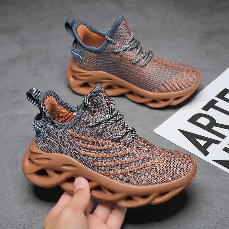 New Mesh Kids Running Shoes Outdoor Youngsters Teens Casual Walking Student Fashion Sneakers Breathable Soft Children Sports