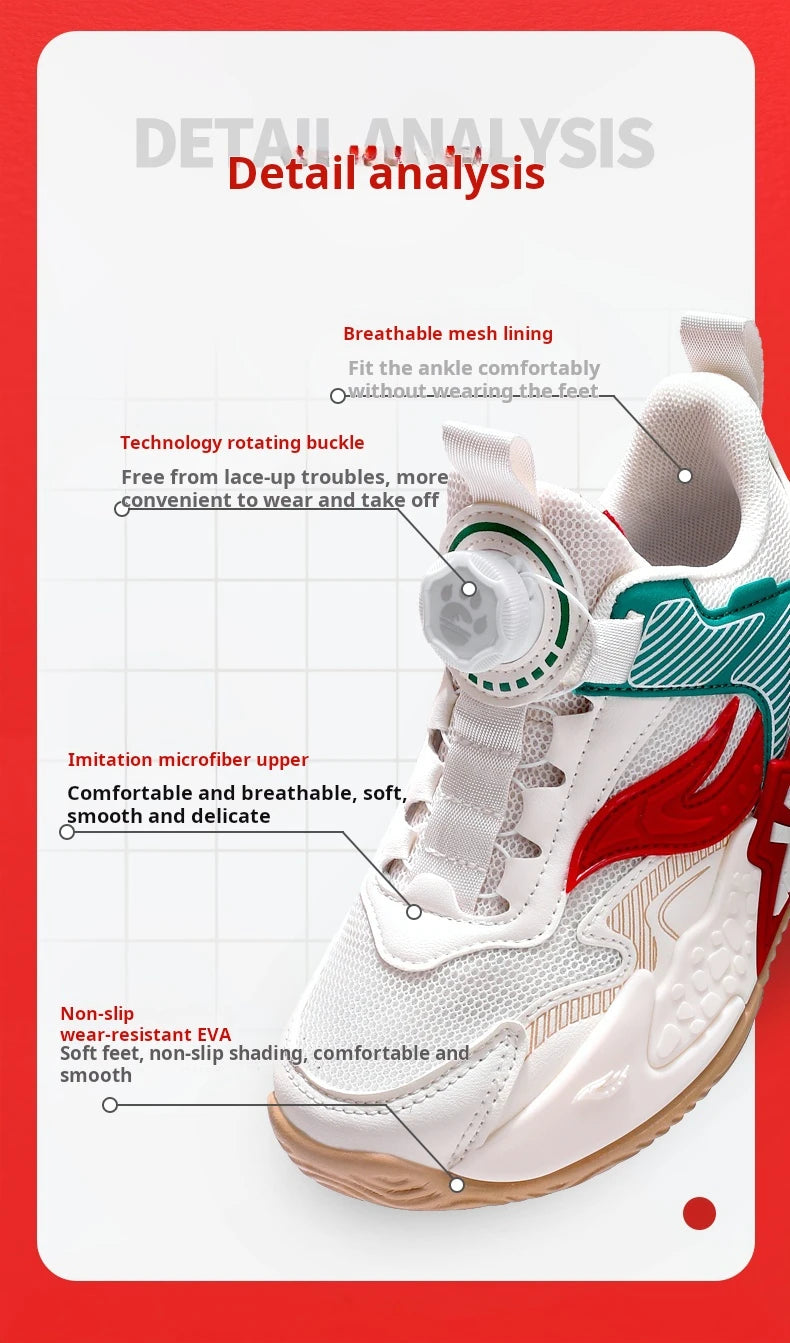 High Quality Children's Sneakers Boys Basketball Shoes Breathable Running Sports Shoes Outdoor Non-slip Kids Basket Trainers