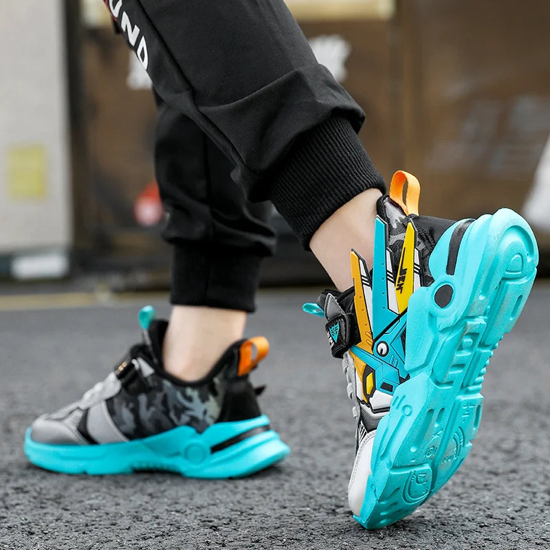 Hot Selling Trendy Childrens Sports Shoes Outdoor Comfortable Breathable Running Shoes Daily Wear-resistant Park Casual Shoes