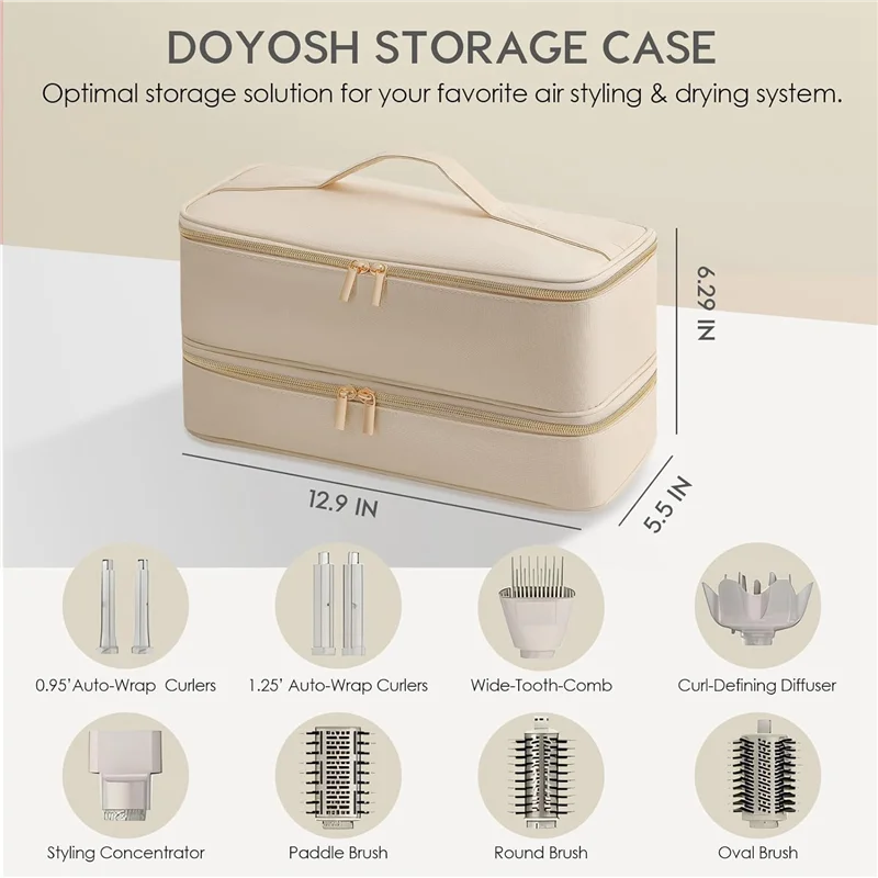 A44F-Doyosh Carrying Case For Shark Flex Style, Case Compatible With Shark/Dyson Hair Dryer, Portable Double-Layer Travel Bag