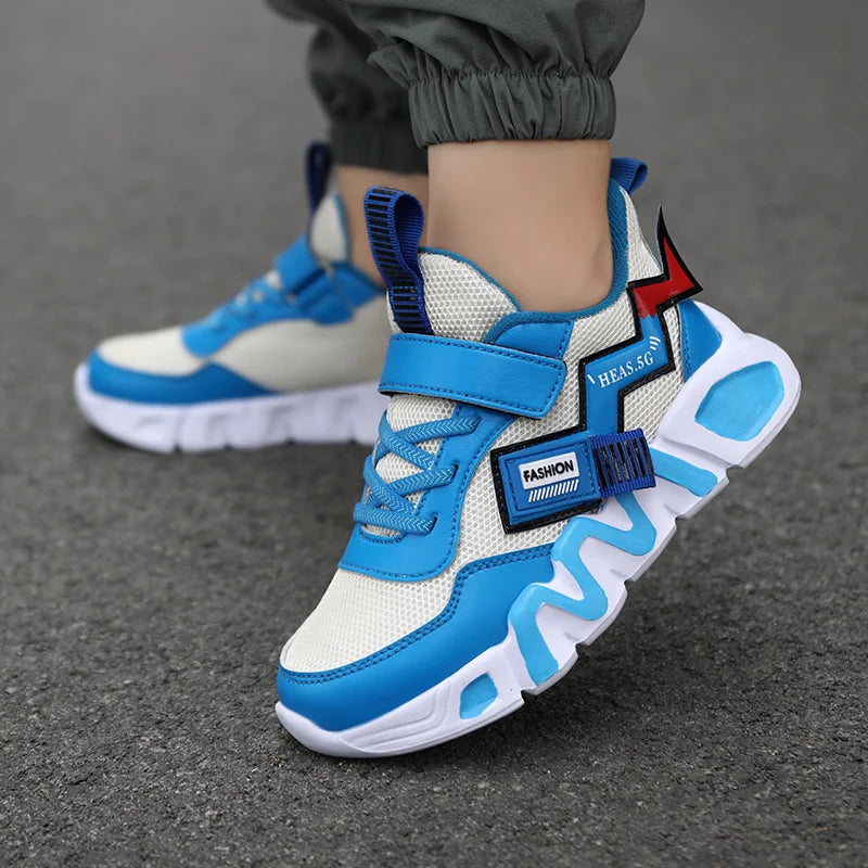 Cartoon Kids Boys Basketball Shoes Soft Sole Sneaker Outdoor Children Sports Running Shoes Non-slip Breathable Walking Sneaker