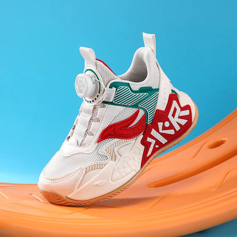 High Quality Children's Sneakers Boys Basketball Shoes Breathable Running Sports Shoes Outdoor Non-slip Kids Basket Trainers