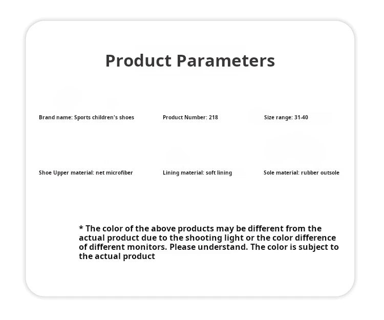 Boys' Running Leisure Breathable Outdoor Kids Shoes Lightweight Sneakers Shoes Four Seasons Children's Fashion Sports Shoes