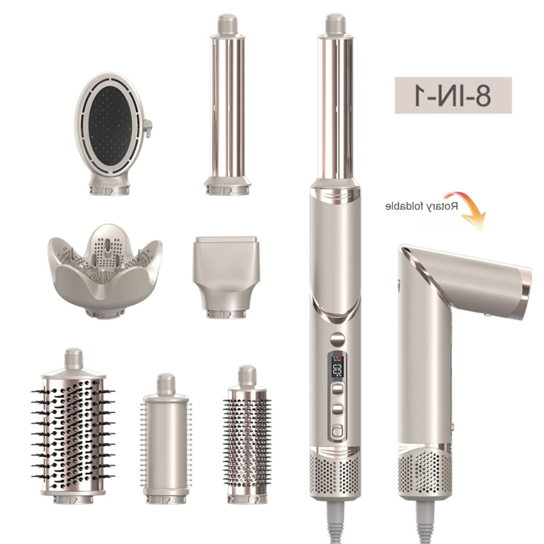 New Folding Hair Dryer Negative Ion Home Hot Air Comb Set Wind Salon Hair Styler Tool Professional Hair Dryer EU Plug,A