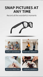 Xiaomi 4k Smart AI Bluetooth Glasses HD 800W pixel Shooting Waterproof Camera Photo Video Voice Call Translation Smart Glasses