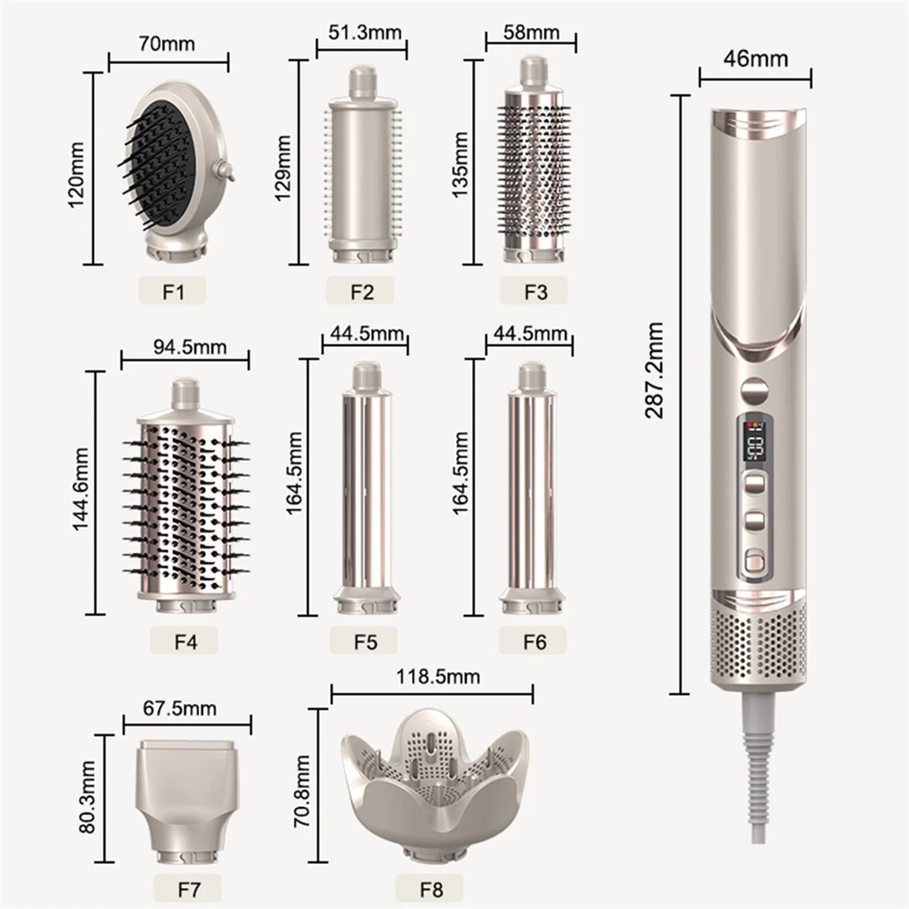 New Folding Hair Dryer Negative Ion Home Hot Air Comb Set Wind Salon Hair Styler Tool Professional Hair Dryer EU Plug,A