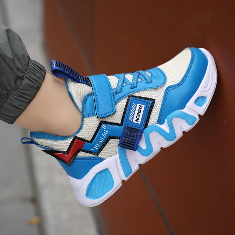 Cartoon Kids Boys Basketball Shoes Soft Sole Sneaker Outdoor Children Sports Running Shoes Non-slip Breathable Walking Sneaker