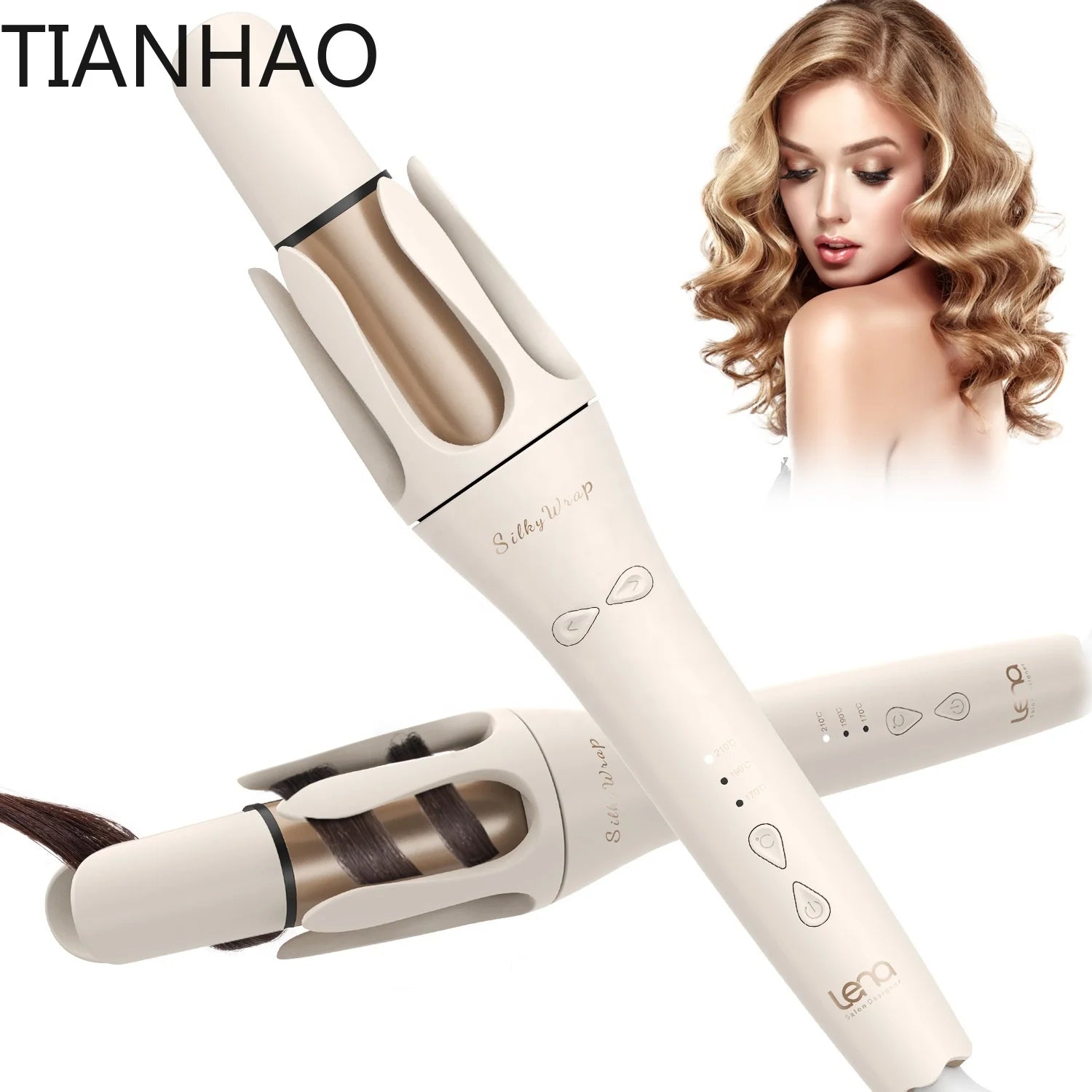 Ionic 360 Degree Ceramic Barrel Electric Professional Auto Rotating Curling Iron Automatic Hair Curler Wand