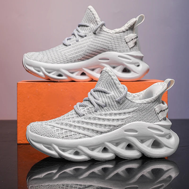 New Mesh Kids Running Shoes Outdoor Youngsters Teens Casual Walking Student Fashion Sneakers Breathable Soft Children Sports