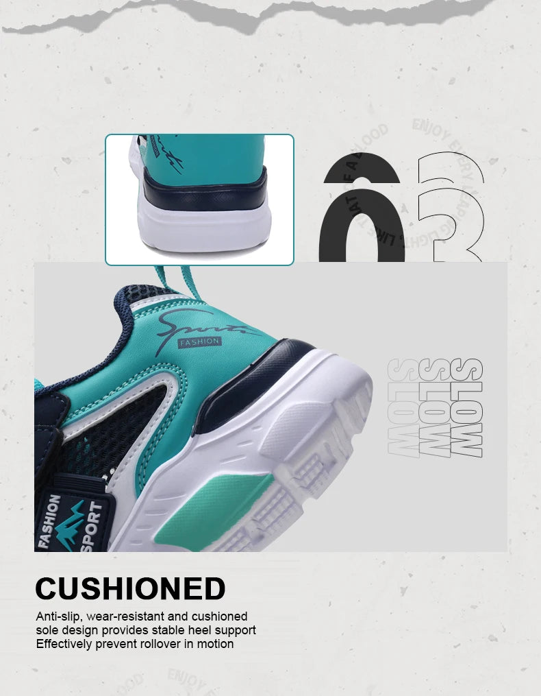 Single Net Children's Shoes Boys Sneakers Summer Breathable Non-slip Surface Girls Casual Tennis Sports Running Outdoor Shoes