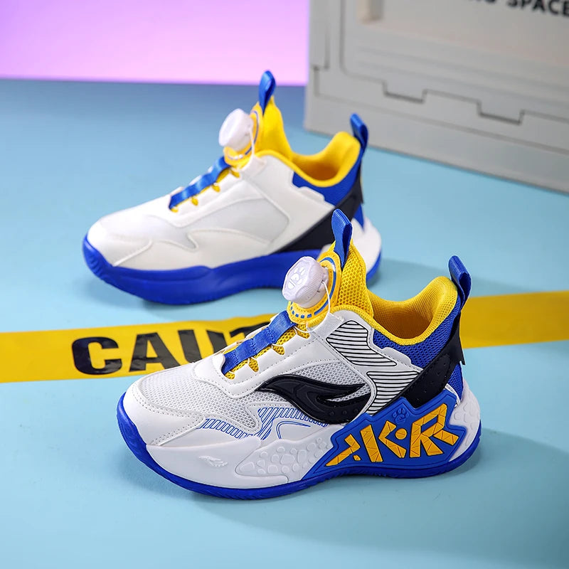 High Quality Children's Sneakers Boys Basketball Shoes Breathable Running Sports Shoes Outdoor Non-slip Kids Basket Trainers