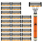 6-layer razor blade, men's stainless steel blade, classic water washed razor, sharp blade for clean shaving