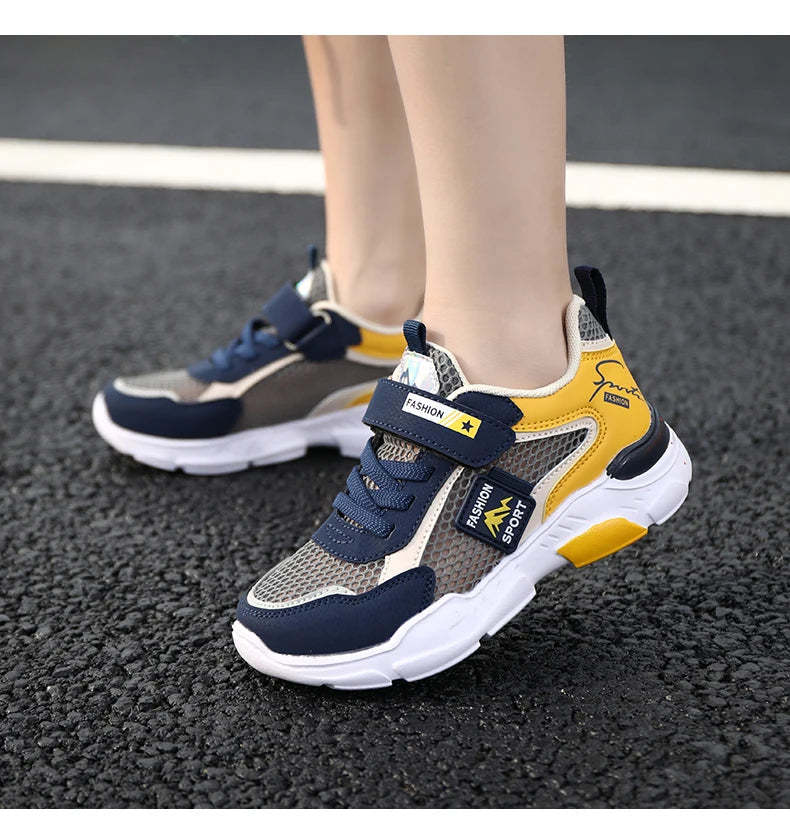 Single Net Children's Shoes Boys Sneakers Summer Breathable Non-slip Surface Girls Casual Tennis Sports Running Outdoor Shoes